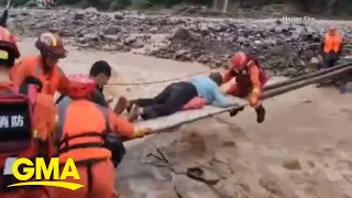 Deadly flooding in China forces hundreds of thousands to flee l GMA