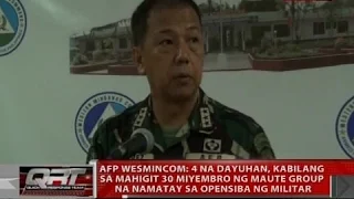 QRT: 4 na dayuhan, kabilang sa mahigit 30 miyembro ng Maute group na namatay sa opensiba ng militar
