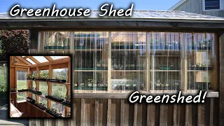 S1E5 Greenhouse and Garden Shed In One Build!