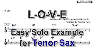 L-O-V-E - Easy Solo Example for Tenor Sax