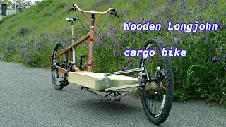 Prototype Longjohn wooden cargo bike