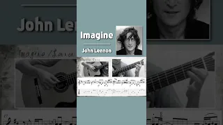Imagine / John Lennon (Guitar) #shorts #guitartab #fingerstyleguitar #imagine #johnlennon #lennon