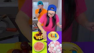 Emoji sweet foods vs spicy food ice cream challenge! #emoji #funny #shorts by Ethan Funny Family