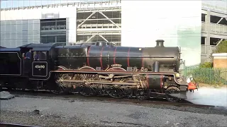 Steam Special changing engines at Preston