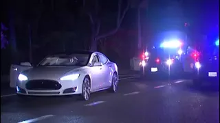 Погоня 🚔 Tesla vs Полиция Prius Выйти руки на капот 🚓👮🏻‍♂️🤦🏻‍♂️