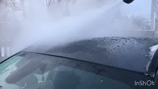 Как помыть авто зимой на улице.