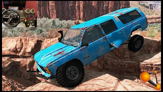 Realistic Rock Crawling In Custom Pickup Truck - BeamNG.drive | Logitech Simulator g29 gameplay