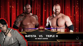 WWE 2K - Así sería el BATISTA vs TRIPLE H ||Wrestlemania 35||