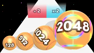 Rolling Ball 2048 - New 'Ball Run 2048' Game (Max Level)