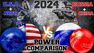 USA and NATO vs Russia and China - Military Comparison 2024|Which is stronger?Battle of world armies