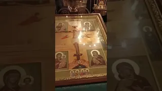 Тихон Шевкунов принял в дар Победительную икону в Свято-Успенский Псково-Печерский мужской монастырь