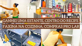 PRESENTE DE LOJA, MEGA LIQUIDAÇÃO NO CENTRO, ORGANIZAÇÃO DA COZINHA E FIZ COMPRINHAS PRO LAR