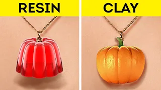 RESIN vs POLYMER CLAY || DIY Jewelry And Cute Mini Crafts