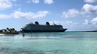 Disney Cruise Ambient Windows - Disney Dream view from Castaway Cay - 5 mins.