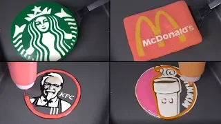 Coffee & Fastfood Brands Pancake Art - Starbucks, Mcdonald's, Dunkin Donuts, KFC
