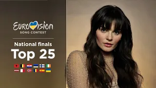 ESC 2023 | National final season - top 25 so far (🇦🇱🇧🇪🇭🇷🇪🇪🇫🇮🇮🇪🇱🇻🇲🇹🇳🇴🇷🇴🇪🇸🇺🇦)