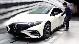 Mercedes EQS in Wind Tunnel | The Most Aerodynamic Electric S Class Full Test Factory