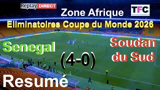 Sénégal Vs Soudan du Sud (4 - 0) Éliminatoires Coupe du Monde   Zone Afrique