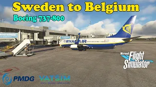 LIVE🔴 BELGIUM SAFAR SUCCESSFUL HOGA? RYANAIR BOEING 737-800 FLIGHT || #vatsim #msfs #UniqueGamer