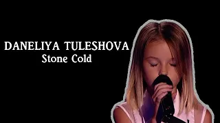 DANELIYA TULESHOVA - STONE COLD (THE VOICE KIDS) || The Lyrics