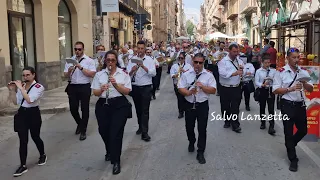 (PALERMO) - GIRO DELLA BANDA MUSICALE "A. MARINUZZI" - 399° FESTINO DI S. ROSALIA (4K) 15/07/2023