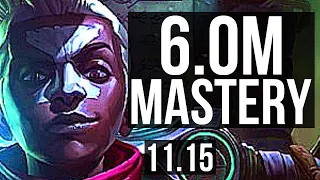 EKKO vs EVELYNN (JUNGLE) | 10/0/6, 6.0M mastery, 2600+ games, Legendary | EUW Challenger | v11.15