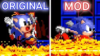 Sonic 1, but OVERPOWERED SONIC! 💫 S1F Over 9000 💫 Sonic Forever mods Gameplay