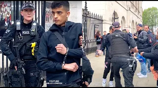 He Got ARRESTED at Horse Guards. SPEECHLESS!! DISGUSTING, RUDE, DISRESPECT teenager!!