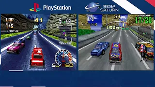 PlayStation vs Sega Saturn - Burning Road vs Daytona USA (Graphics Comparison)
