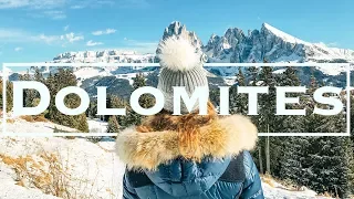 Beautiful Italian DOLOMITES in winter 2018 - Dolomites skiing