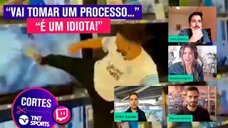 TORCEDOR DO OLYMPIQUE DESTRÓI TELEVISÕES COM A CHEGADA DO MESSI AO PSG! - Cortes TNT Sports