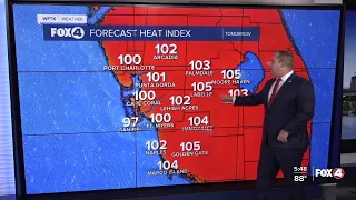 FORECAST: Showers coming to an end tonight, heat continues to build