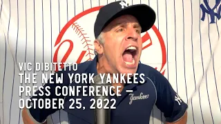 The New York Yankees Press Conference with Vic DiBitetto — October 25, 2022