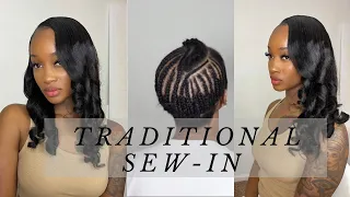 Sew-in Tutorial Light Yaki Texture On My Short Hair| Ft.Eayonhair