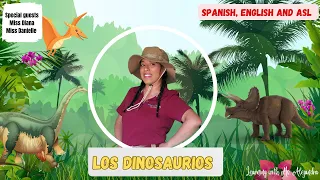 Learn about the Dinosaurs in Spanish, English, and ASL| Counting, colors, and more + special guests!