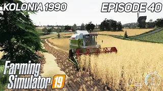 Barley Harvesting & Making Round Bales | FS19 | Farming Simulator 19 | Timelapse | Kolonia 1990 #40