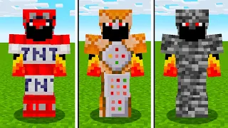 FIZ ARMADURAS DE TODOS BLOCOS DO MINECRAFT