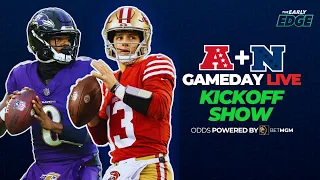 FINAL AFC & NFC Chiefs-Ravens & Lions - 49ers Picks & Player Props I NFL Early Edge Kickoff Show