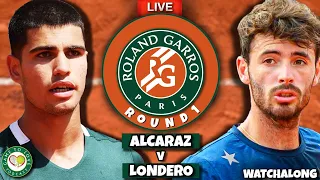 ALCARAZ vs LONDERO | French Open 2022 | LIVE Tennis GTL Watchalong Stream