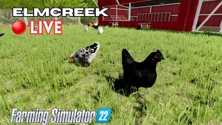 Welcoming Chickens to ELMCREEK! | Elmcreek Live Stream Pt. 2 | Farming Simulator 22 | PS5