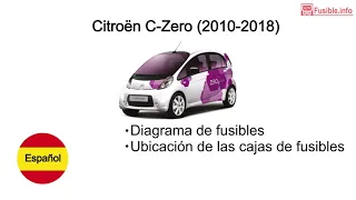 Diagrama de fusibles Citroën C-Zero (2010-2018)