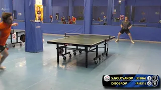 3.Станислав ГОЛОВАНОВ - Дмитрий БОБРОВ Клуб АртТТ #tabletennis #настольныйтеннис