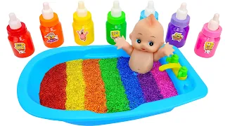 Satisfying Video l Mixing All My Store Bought Slime in Making Bathtub Pool ASMR