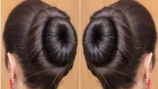 Wonderful ! Very Easy Bun Hairstyle Without Clutcher | Cute Hairstyle Girl LongHair |Donut Hairstyle
