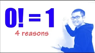 zero factorial, why 0! should be 1, 4 reasons