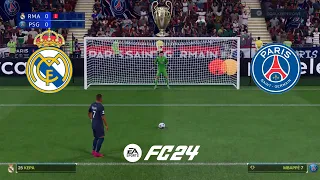 EA Sports FC 24 - Real Madrid VS PSG | Penalty Shootout | UEFA Champions League Final | PS4 | HD