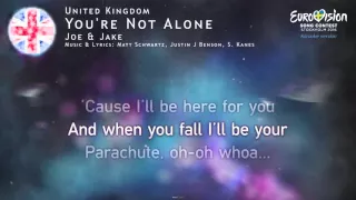 Joe & Jake - You’re Not Alone (United Kingdom) - [Karaoke version]