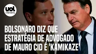 Bolsonaro diz que estratégia de advogado com confissão de Mauro Cid é 'kamikaze'