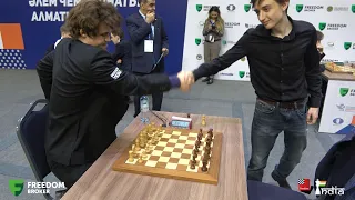 Carlsen and Dubov speak just 1 line with each other after the game! World Rapid 2022