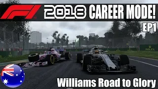 F1 2018 CAREER MODE EP1! Williams Road To Glory S1 Round 1 Australia Matt212